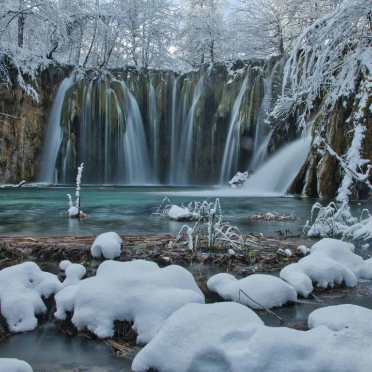 Plitvice Lakes National; winter to the spring awakening